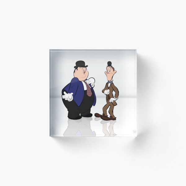 Laurel and Hardy Acrylic Block