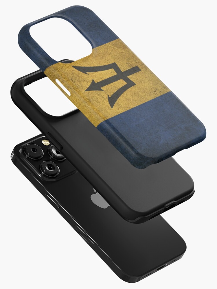 Old and Worn Distressed Vintage Flag of Barbados iPhone Case for