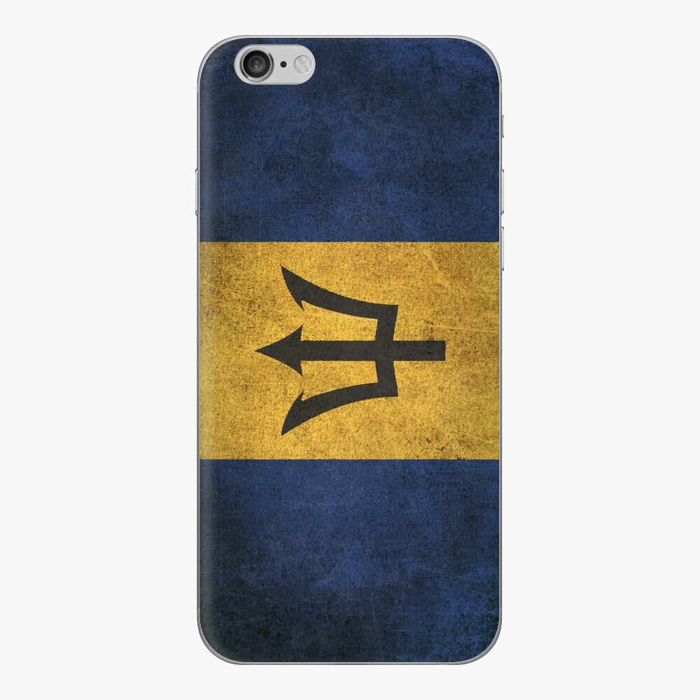 Old and Worn Distressed Vintage Flag of Barbados iPhone Case for