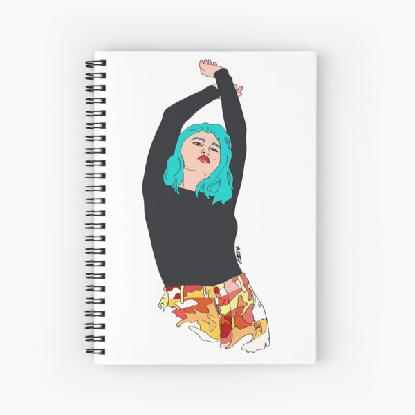 Ocean Hair and Sunset Hips Spiral Notebook