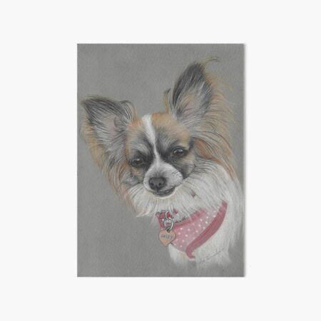 Batzilla Daisy The Bat Dog By Louise Saunders Tan Bkgrnd Art Board Print By Batzilla Redbubble