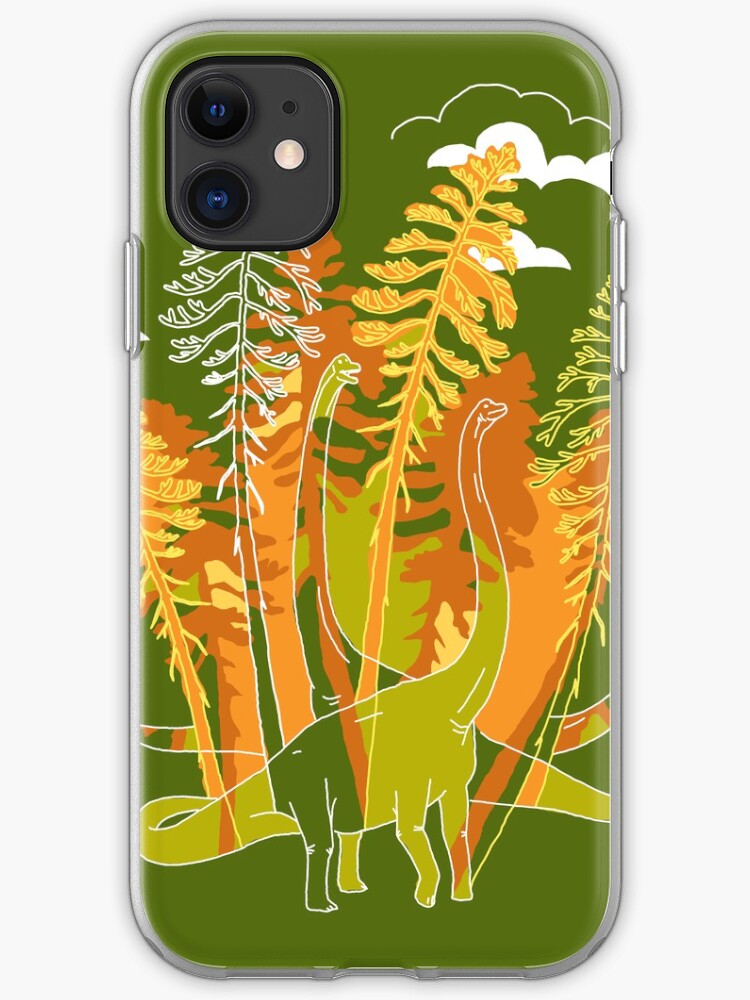 Brachio Ginkgo Calm Color Palette Dinosaur Botanical Art iPhone 11 case Brachio Ginkgo Calm Color Palette Dinosaur Botanical Art iPhone 11 case