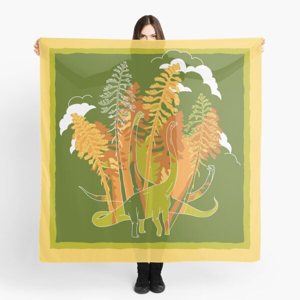 Brachio Grove | Dinosaur Art Scarf