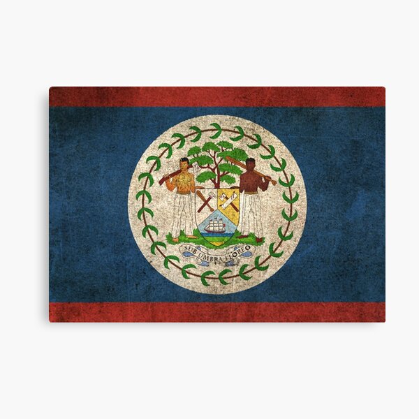 Item preview, Old and Worn Distressed Vintage Flag of Belize designed and sold by JeffBartels.