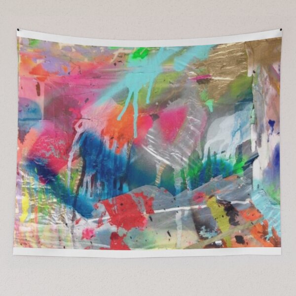 Item preview, Street POP Print Painting Graffiti Abstract Contemporary Modern Chic Colors Shapes Stencil Drip designed and sold by Reuv.