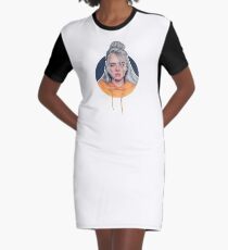 Billie Eilish Cartoon T-Shirt Kleid