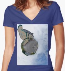 Biddy's House - the Crossroads Pub, Glencolmcille(Sky Out) Women's Fitted V-Neck T-Shirt