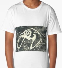 Monochrome Owl Long T-Shirt