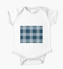 Blue Plaid One Piece - Short Sleeve