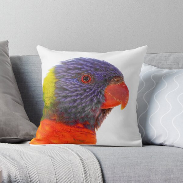 Rainbow Lorikeet Throw Pillow