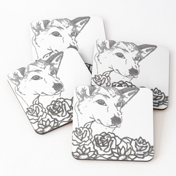 Item preview, Dog and Roses designed and sold by BellsPainting.