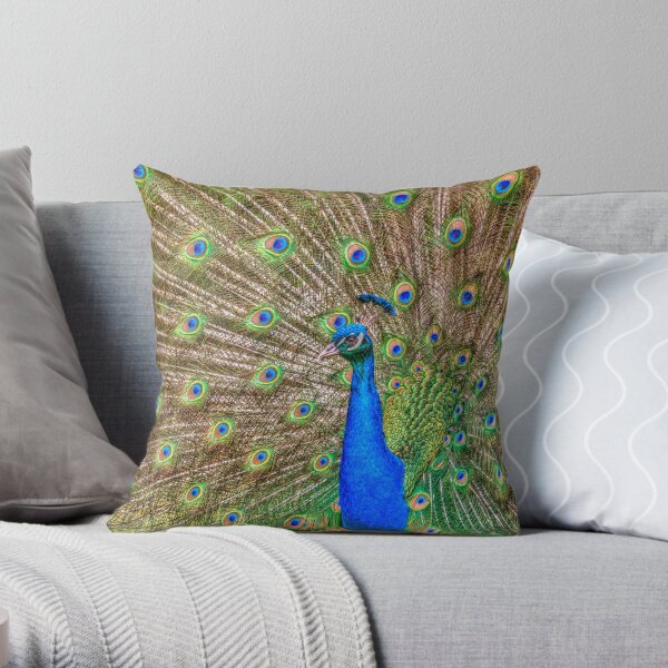 Indian Peafowl Throw Pillow