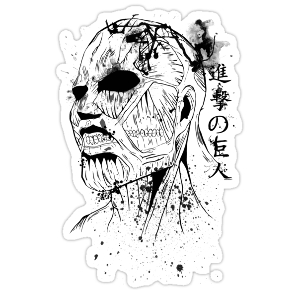 colossal titan black and white