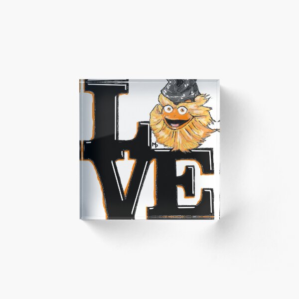 Love Gritty Acrylic Block