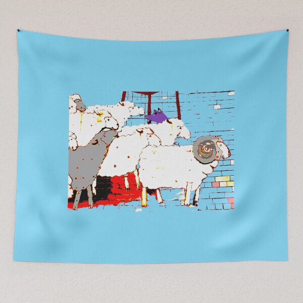 Artikelvorschau, Das Schaf in Blau aufrunden entworfen und verkauft von LexaTHarpell.