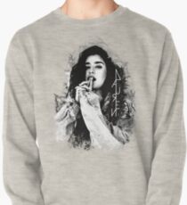 Sudadera cerrada Lauren Jauregui logotipo blanco y negro