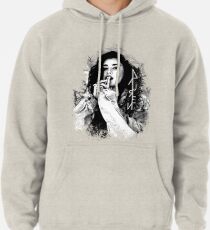 Sudadera con capucha Lauren Jauregui logotipo blanco y negro