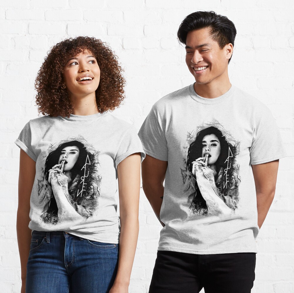 Lauren Jauregui Schwarz-Weiß-Logo Classic T-Shirt