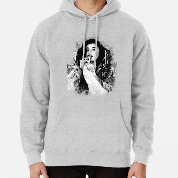 Lauren Jauregui logotipo blanco y negro Sudadera con capucha