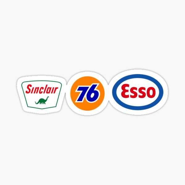 Stations d'essence classiques Sticker