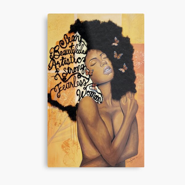Melanin Absorbs Light Metal Print