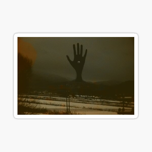 Always Been Here // Moody Illuminati dream print, frosty forest photography Sticker