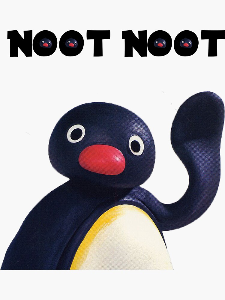 Imagen 3 de 3, Pegatina con la obra Pingu "Noot Noot", diseñada y vendida por Noflash.