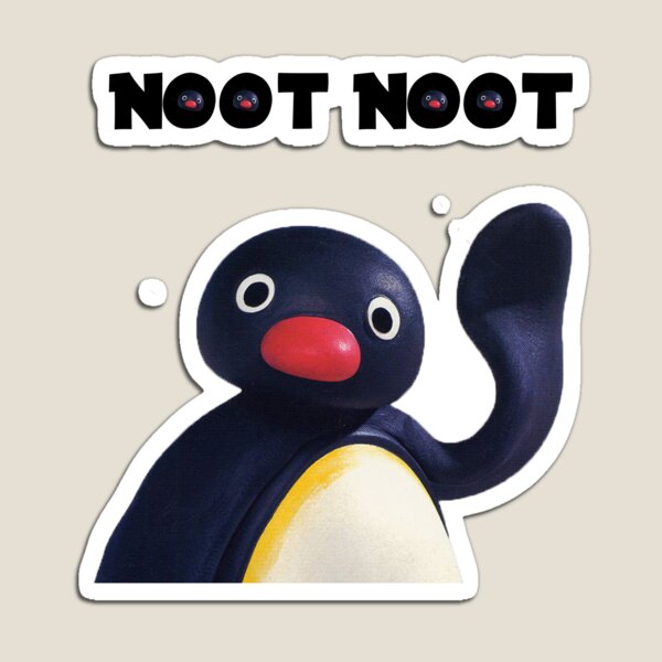Vista previa del artículo con la obra «Pingu "Noot Noot"», diseñado y vendido por Noflash.