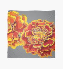 Marigolds in Burnt Orange and Grey Floral Design by Hxlxynxchxle Scarf