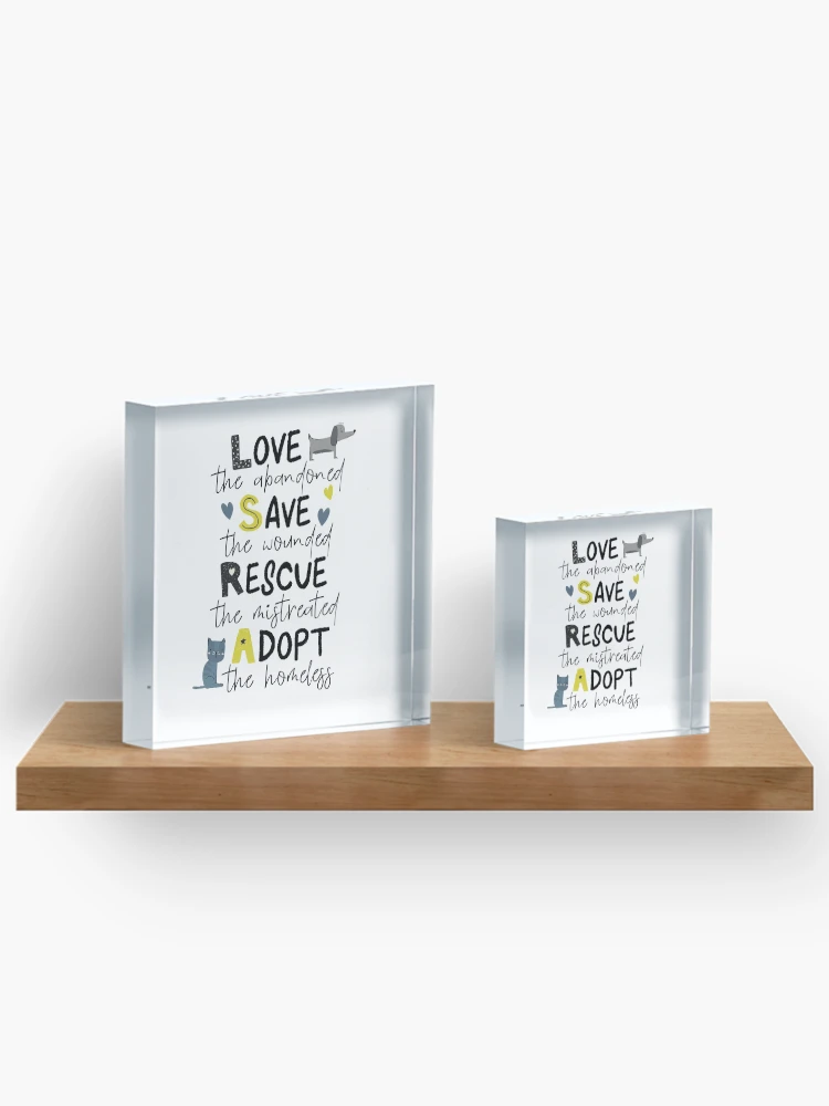 Thumbnail 3 of 5, Acrylic Block, Animal Rescue designed and sold by Mandala Of Life.