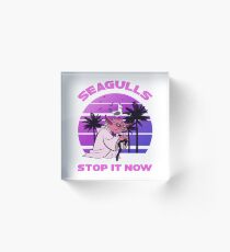 Seagulls Stop It Now Vintage Acrylic Block