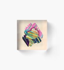 Ethnic Black Gold Woman Acrylic Block