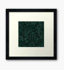Abstract modern emerald green tropical palm tree Framed Print