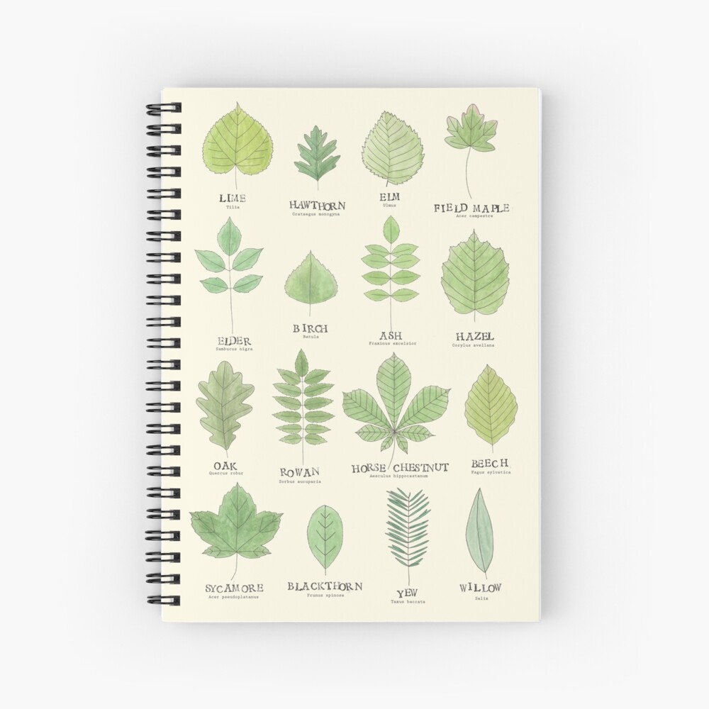 Leaf ID Chart Spiral Notebook