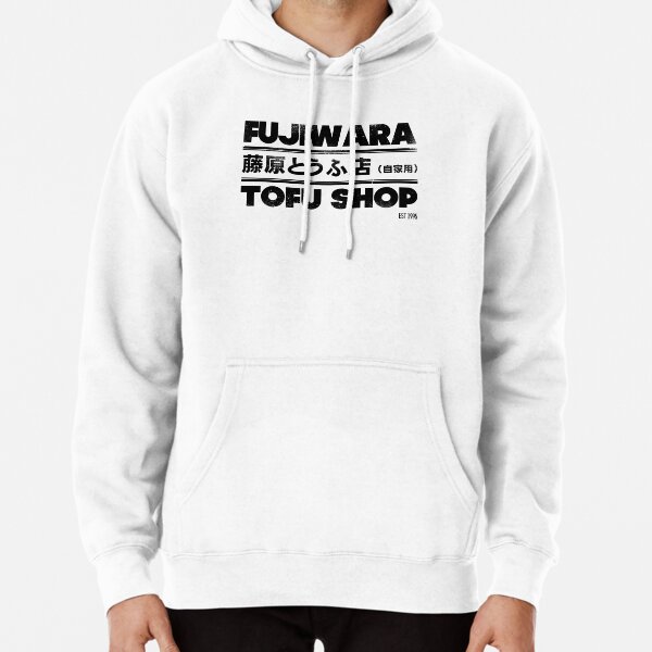 Fujiwara Tofu Shop Initial D Hoodie Men Anime Graphic Round Collar