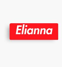 Hello My Name Is Elianna Name Tag Canvas Print