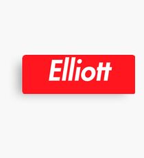 Hello My Name Is Elliott Name Tag Canvas Print