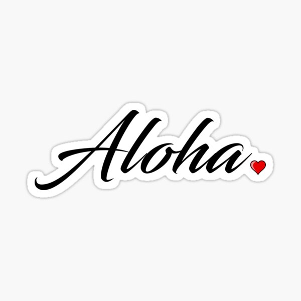 Item preview, Aloha with tiny heart designed and sold by Villaflor.