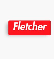 Hello My Name Is Fletcher Name Tag Canvas Print