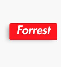 Hello My Name Is Forrest Name Tag Canvas Print