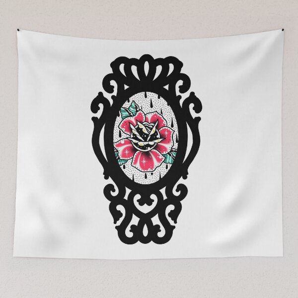 Item preview, Coffin Rose Ornate Frame Tattoo Flash designed and sold by Ella Mobbs.