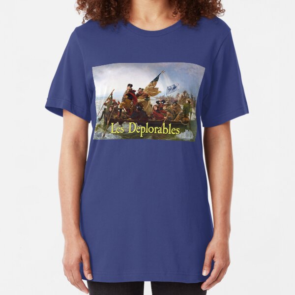 Les Deplorables Crossing the Delaware Slim Fit T-Shirt