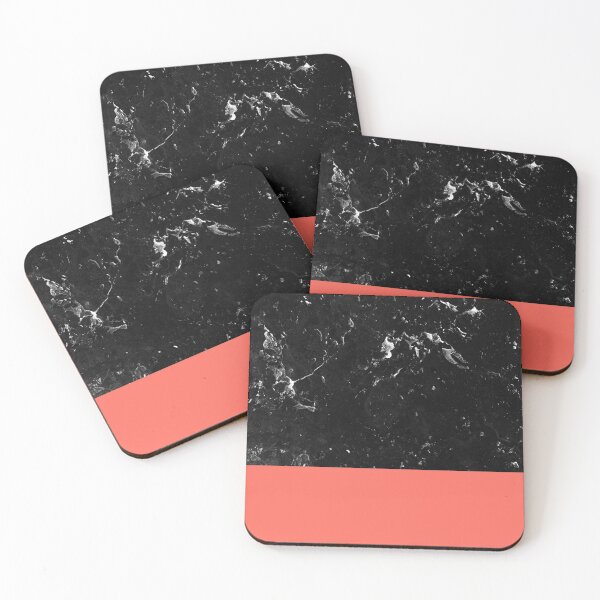 Item preview, Living Coral Meets Black Marble #1 #decor #art  designed and sold by Anita's & Bella's Art.