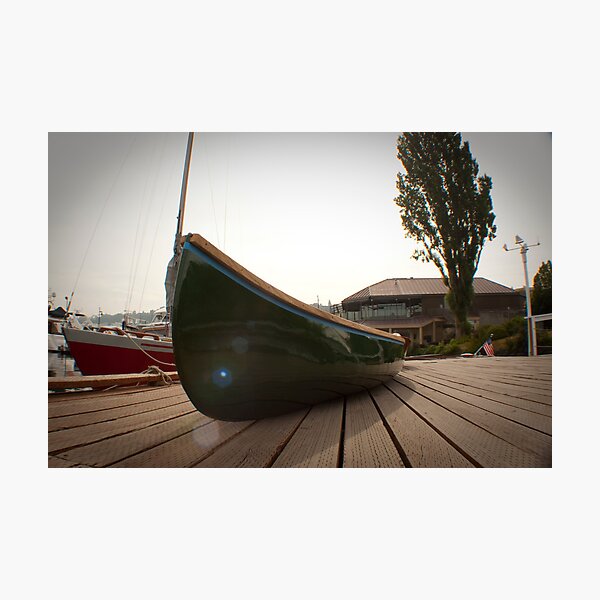 Green Canoe Photographic Print