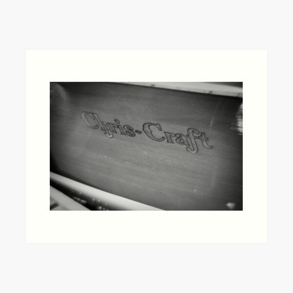 Black & White Chris Craft Art Print