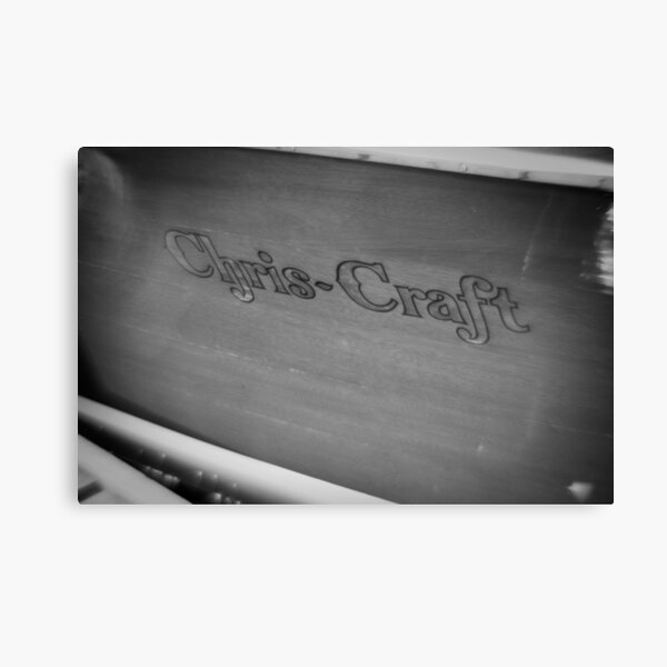 Black & White Chris Craft Canvas Print