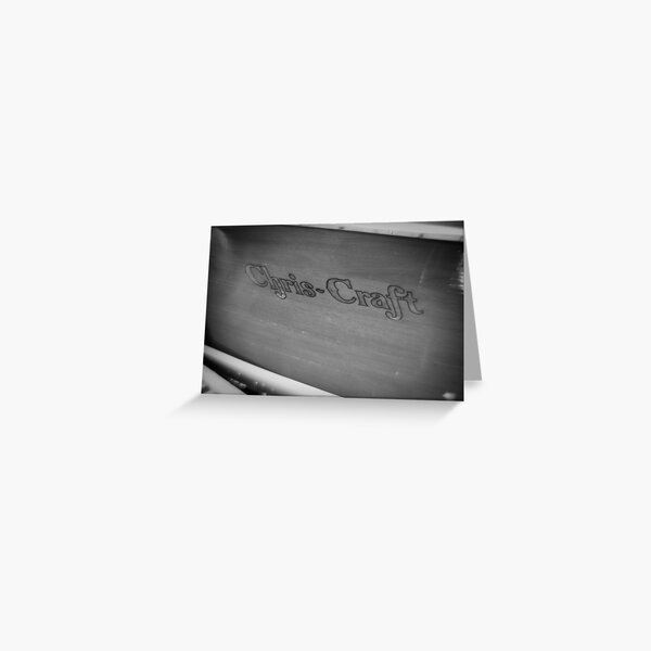 Black & White Chris Craft Greeting Card