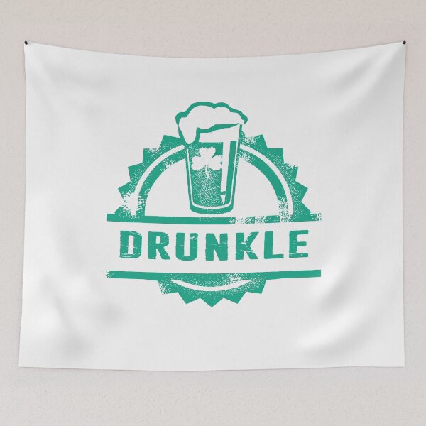 Item preview, Drunkle Drunk Uncle Irish Green Beer Shamrock Drinking Distressed designed and sold by funnytshirtemp.