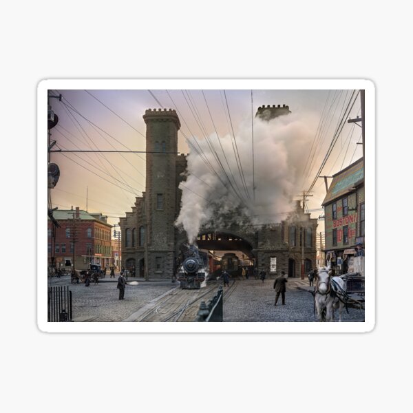 Boston and Maine Railroad depot, Salem ca 1910 Sticker