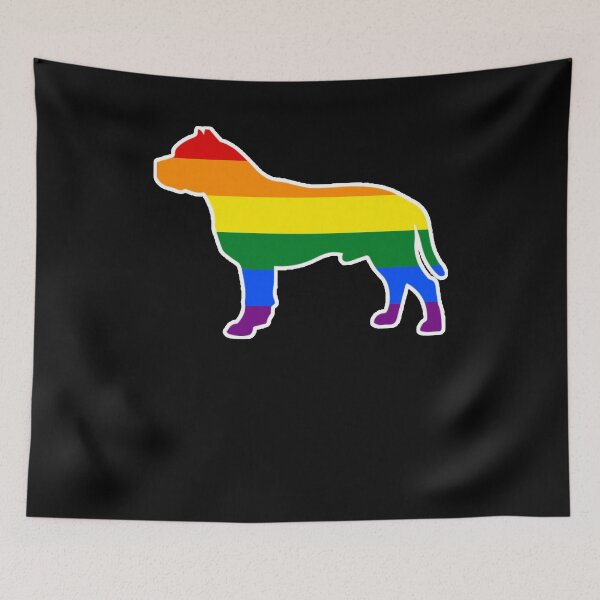Item preview, Gay Pride Dog Pit Bull Lesbian Dog Shirt Rainbow Dog designed and sold by shoppzee.